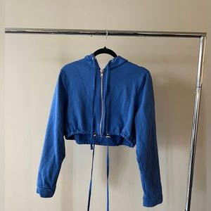 Danielle Guizio zip-up cropped hoodie